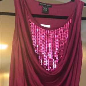 DESIGN HISTORY Sequin Shirt Size S